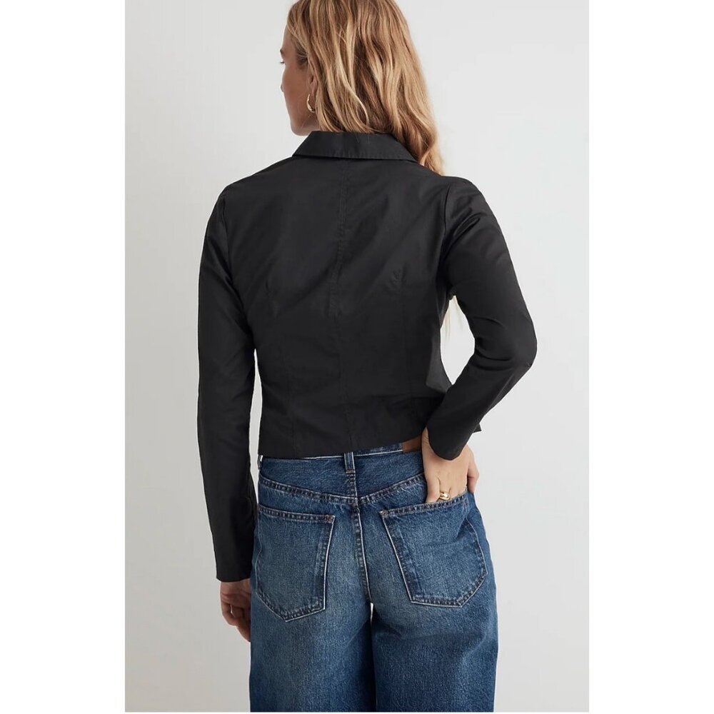 Madewell Black Button-Down Collared Shirt - Picture 2 of 6
